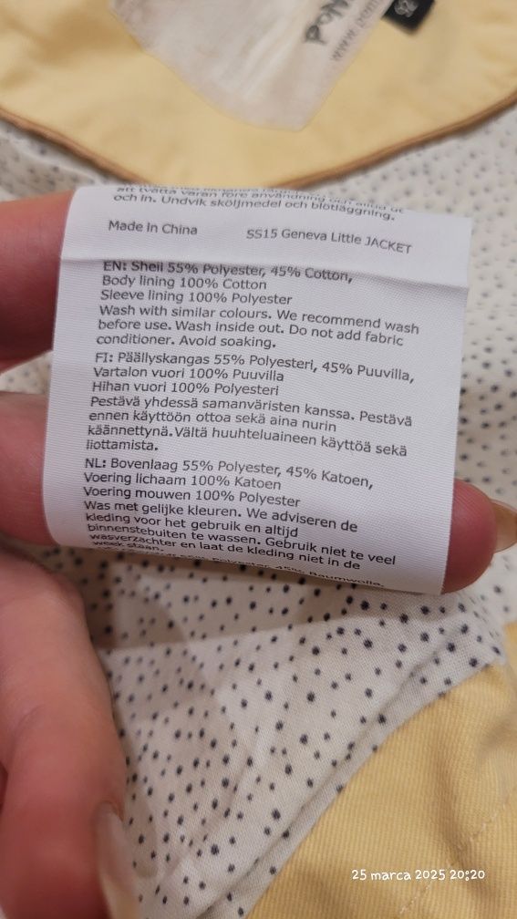 Wiosenna bawełniana kurteczka dziewczęce 92 98 gratis gra