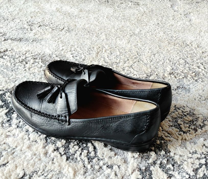 Clarks extra lekkie Mokasynki Loafersy skóra naturalba r. 38 _ 24,5 cm