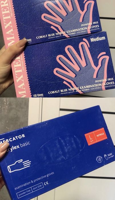 Рукавиці медичні нітрилові /перчатки