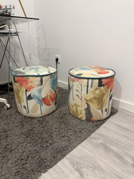 Puffs feitos por medida com tecido da EvoFabrics