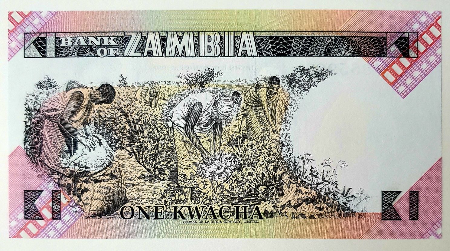 Banknot ZAMBIA i list numizmatyczny