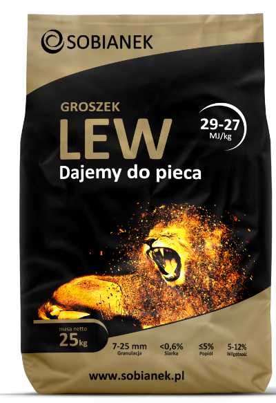 Węgiel groszek SOBIANEK LEW sprawdzony towar niska ilosć popiołu
