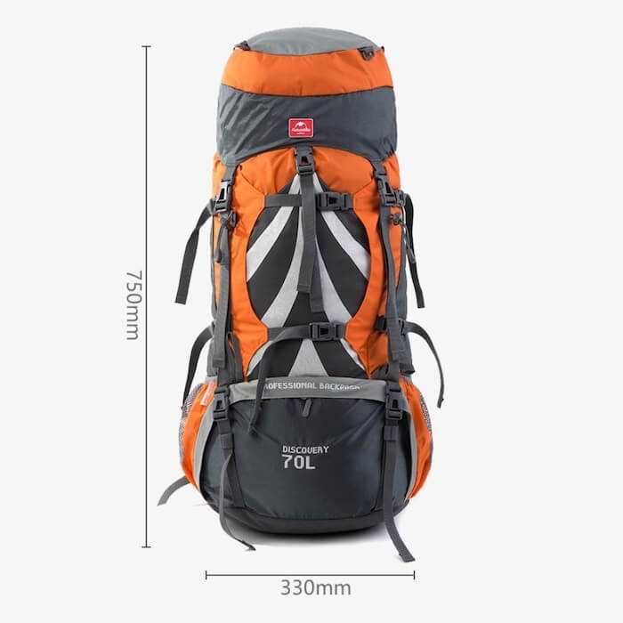 Туристический рюкзак Naturehike 70л, каркасный, оригинал