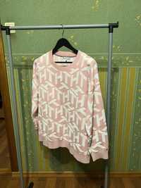 Свитер свитшот Tommy Hilfiger Monogram Big Cube Pink/White оригинал