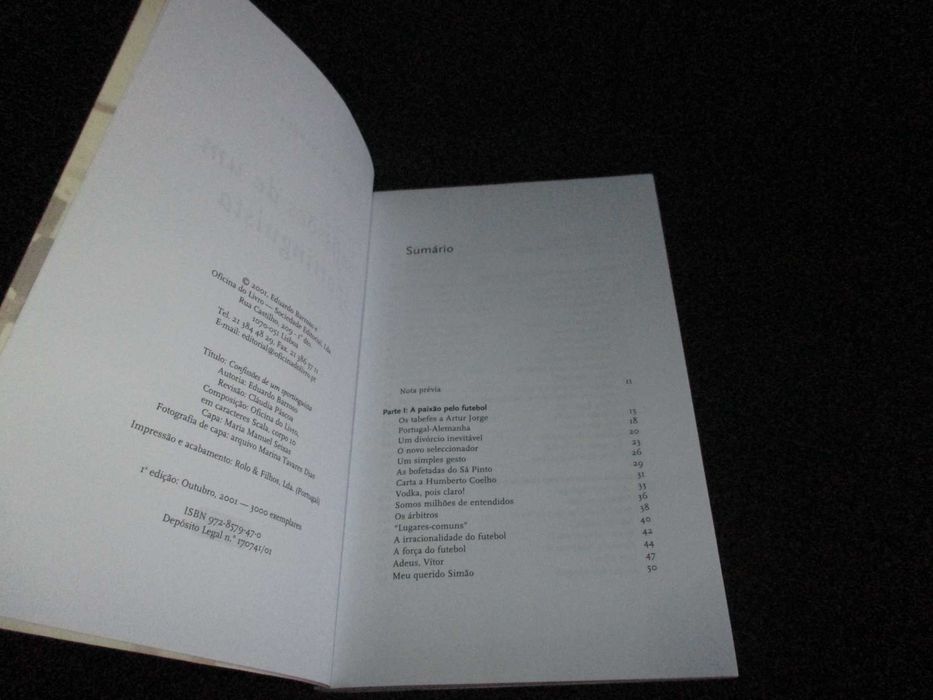 Livro Confissões de um Sportinguista Eduardo Barroso