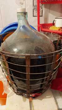 Gąsior balon szklany średnica 40cm , wys 52cm , 54L z winem aronii eco
