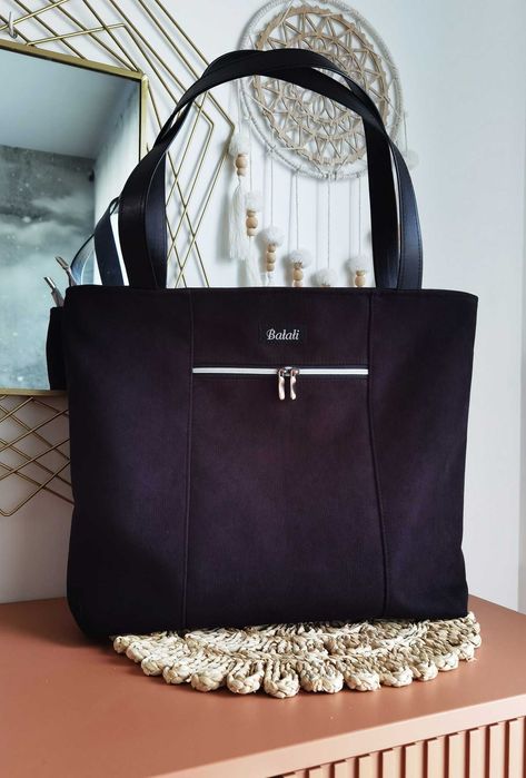 Torebka duża z zamszu