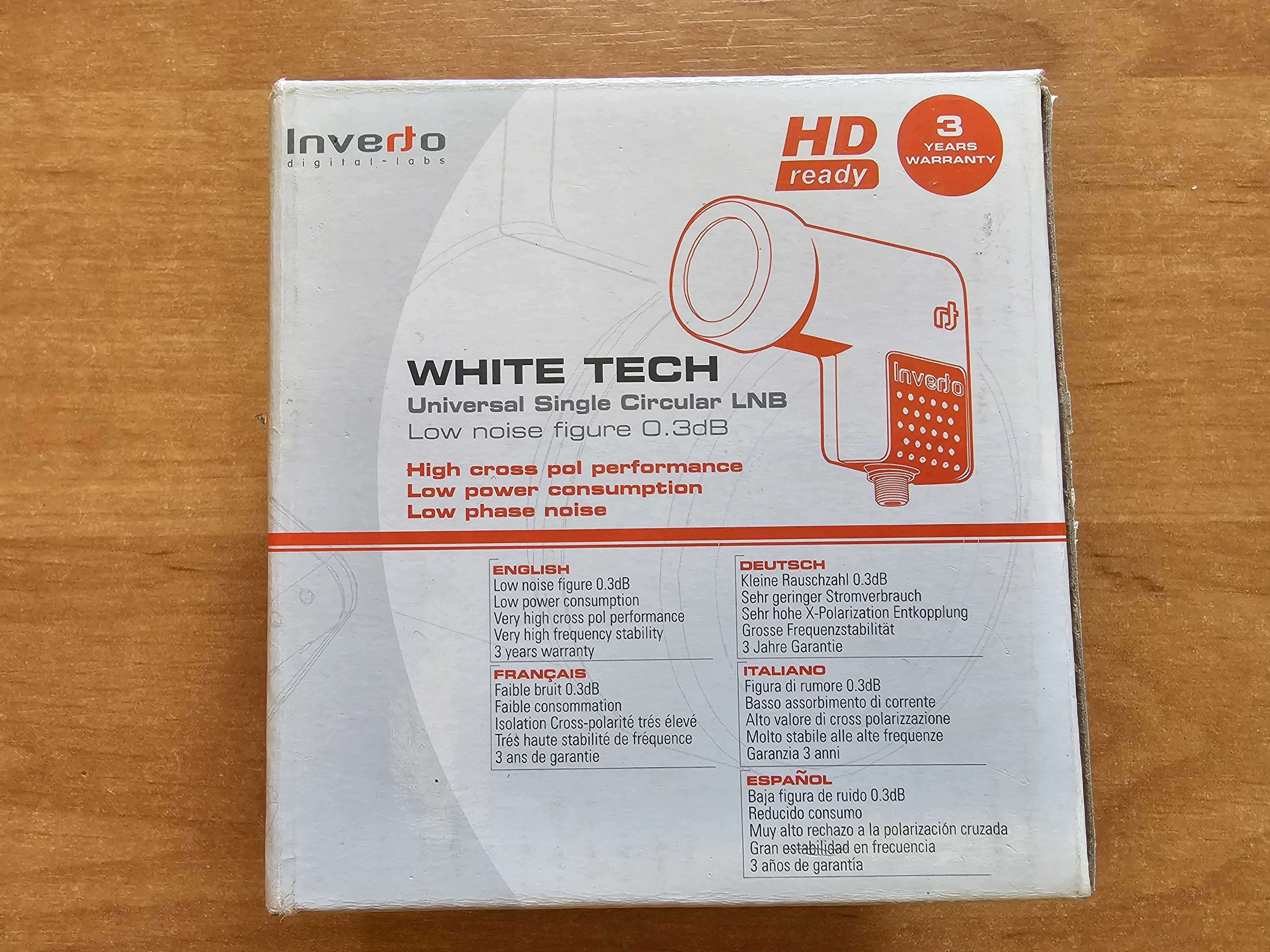 Konwerter Inverto White Tech 0.3 dB CIRCULAR polaryzacja KOŁOWA UNIKAT