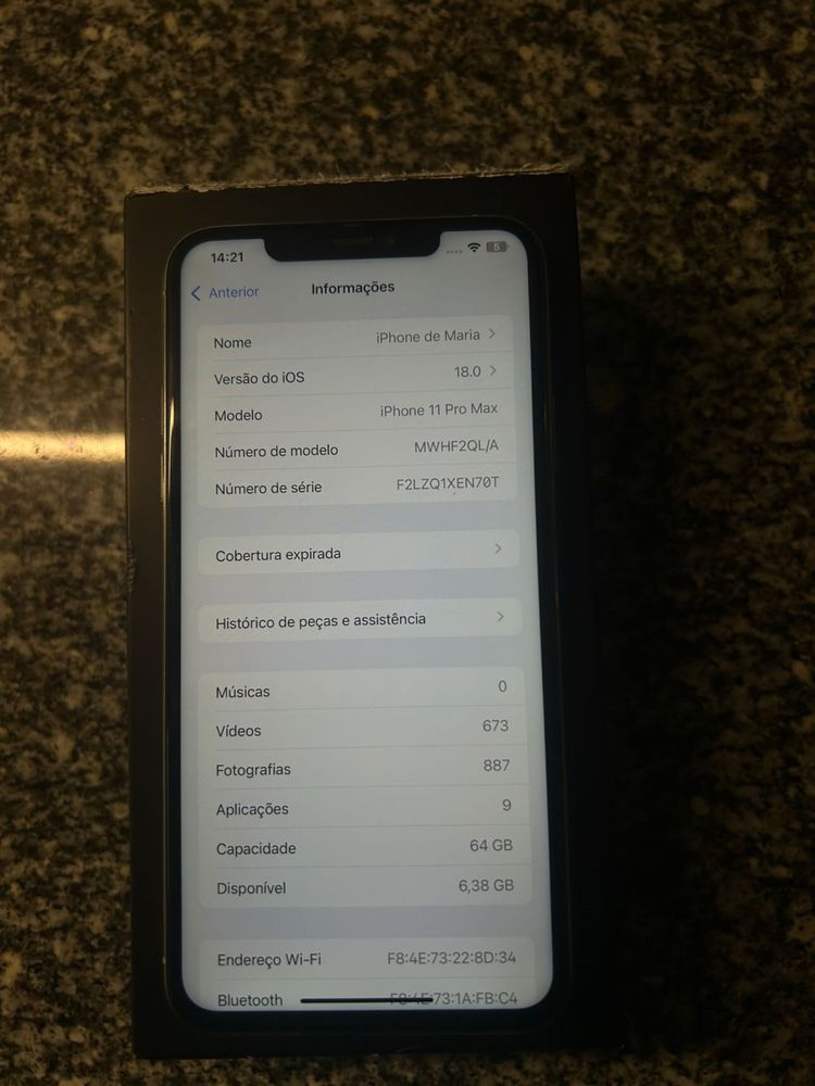 iphone 11 Pro Max 64Gb Branco com Caixa
