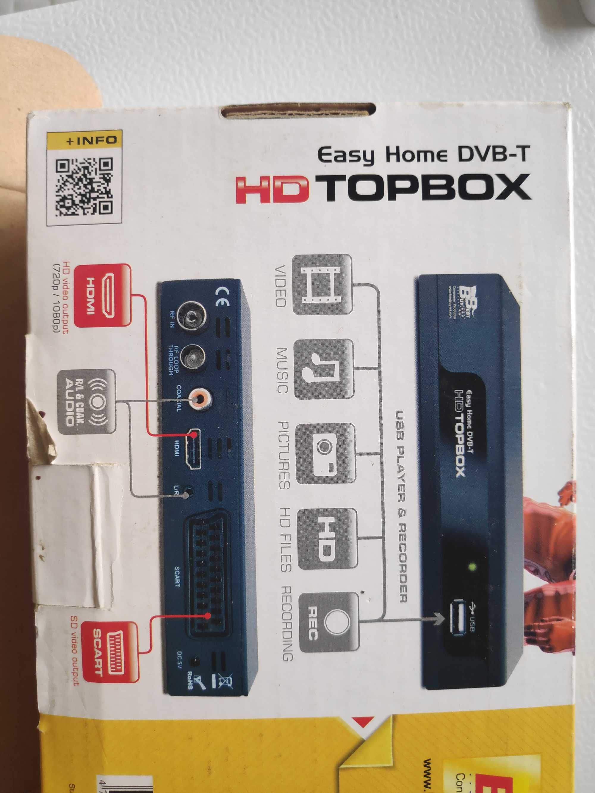 HD Top Box Easy Home DVB-T HDMI Scart Usb