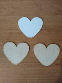 Zestaw 3 sztuk Drewniane ozdobne serca