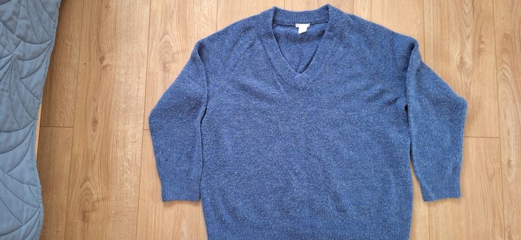Sweter C&A basic niebieski  M oversize