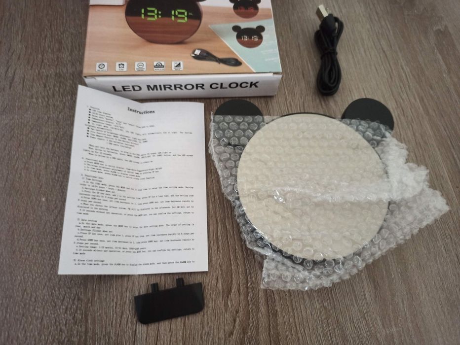 Relógio LED Secretaria cabeceira Rato Mickey