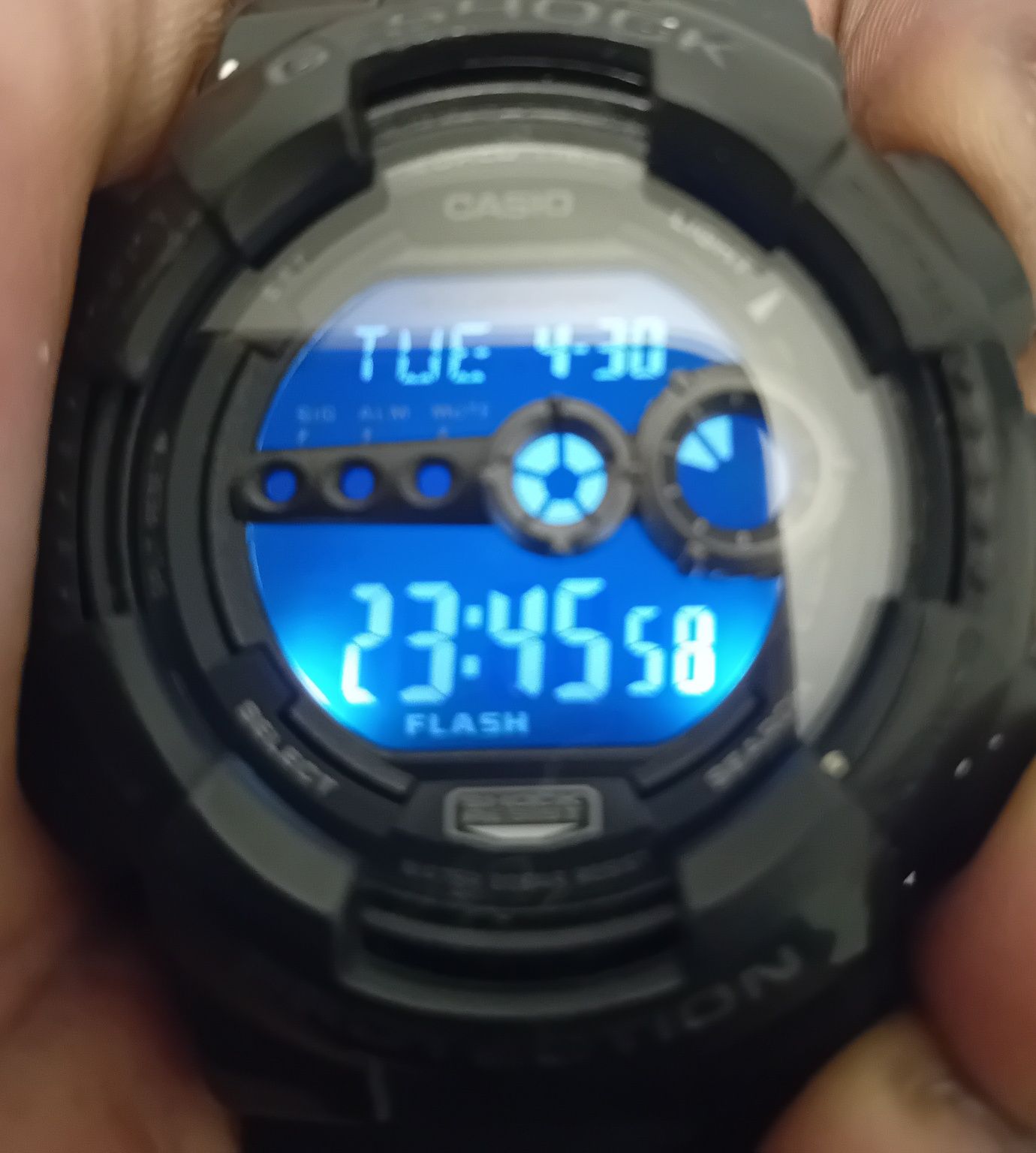 Relógio casio G~Shook preto perfeito a trabalhar normal
