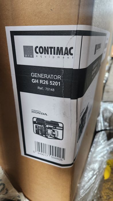 Фирменный бензиновый генератор Contimac с двигателем Honda .