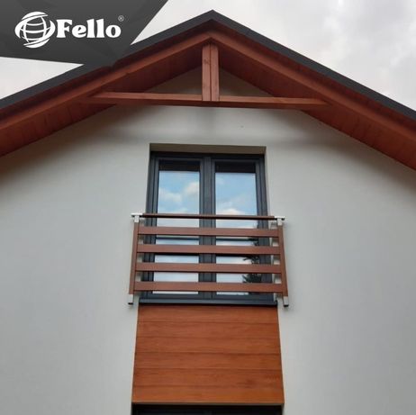 Balkon francuski portfenetr balustrada aluminiowa Standard montaż wysy