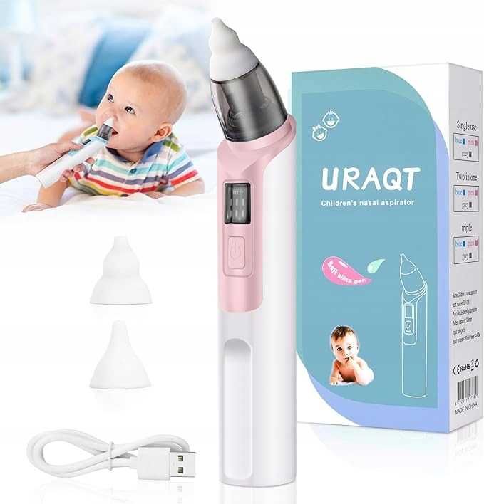 Aspirator dla niemowląt elektryczn URAQT, przyrząd do czyszczenia nosa
