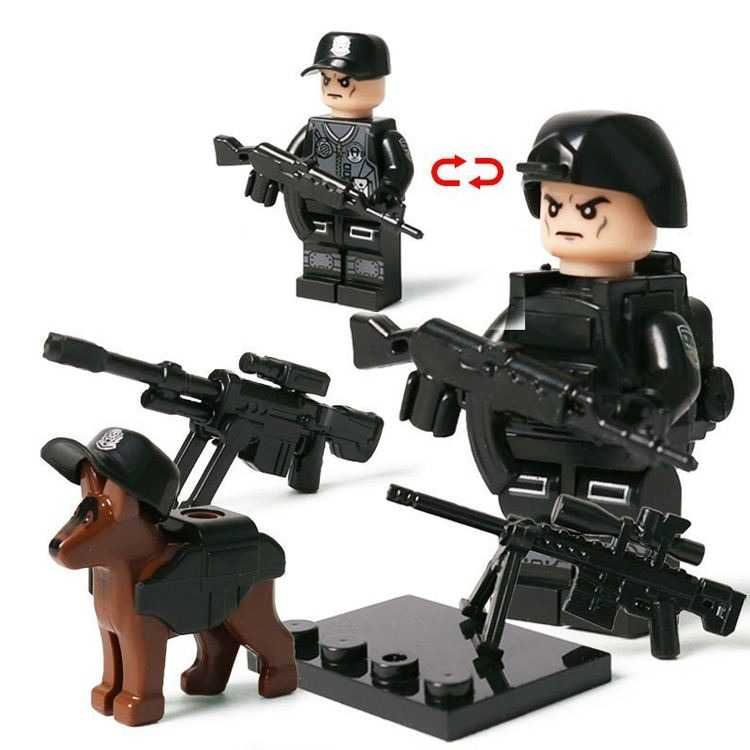 Солдатики лего Фігурки солдатів зі зброєю LEGO SWAT