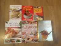 Zestaw książek kucharskich, dania polskie, włoskie, europejskie