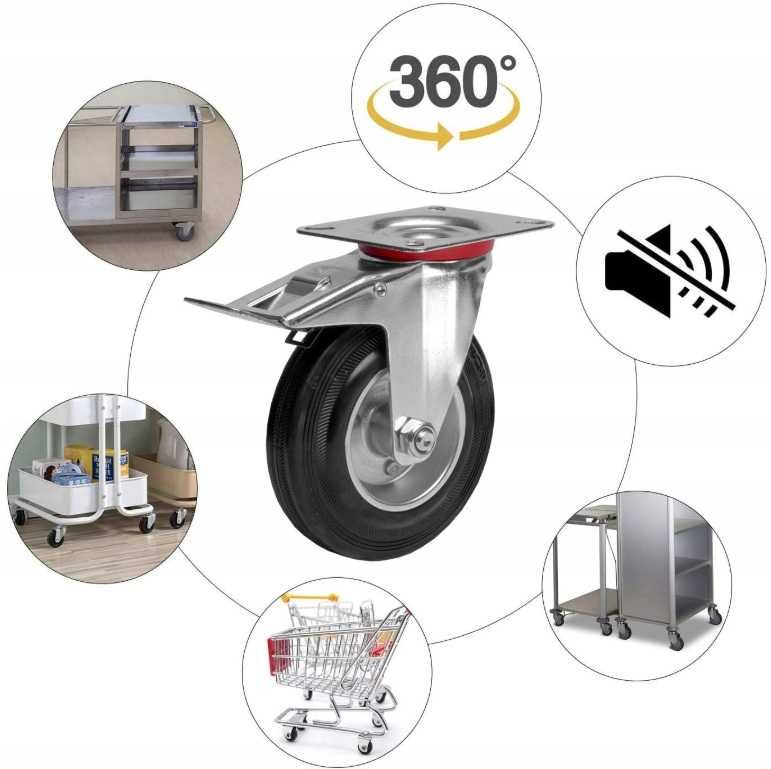 Nowe kółka transportowe / obrotowe / hamulec / 4SZT / 400KG !A2736!