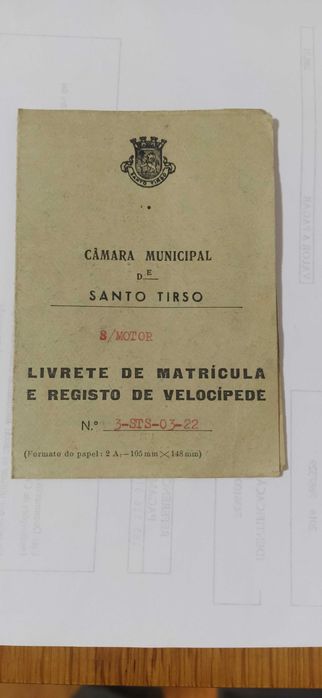 Livrete de bicicleta pasteleira