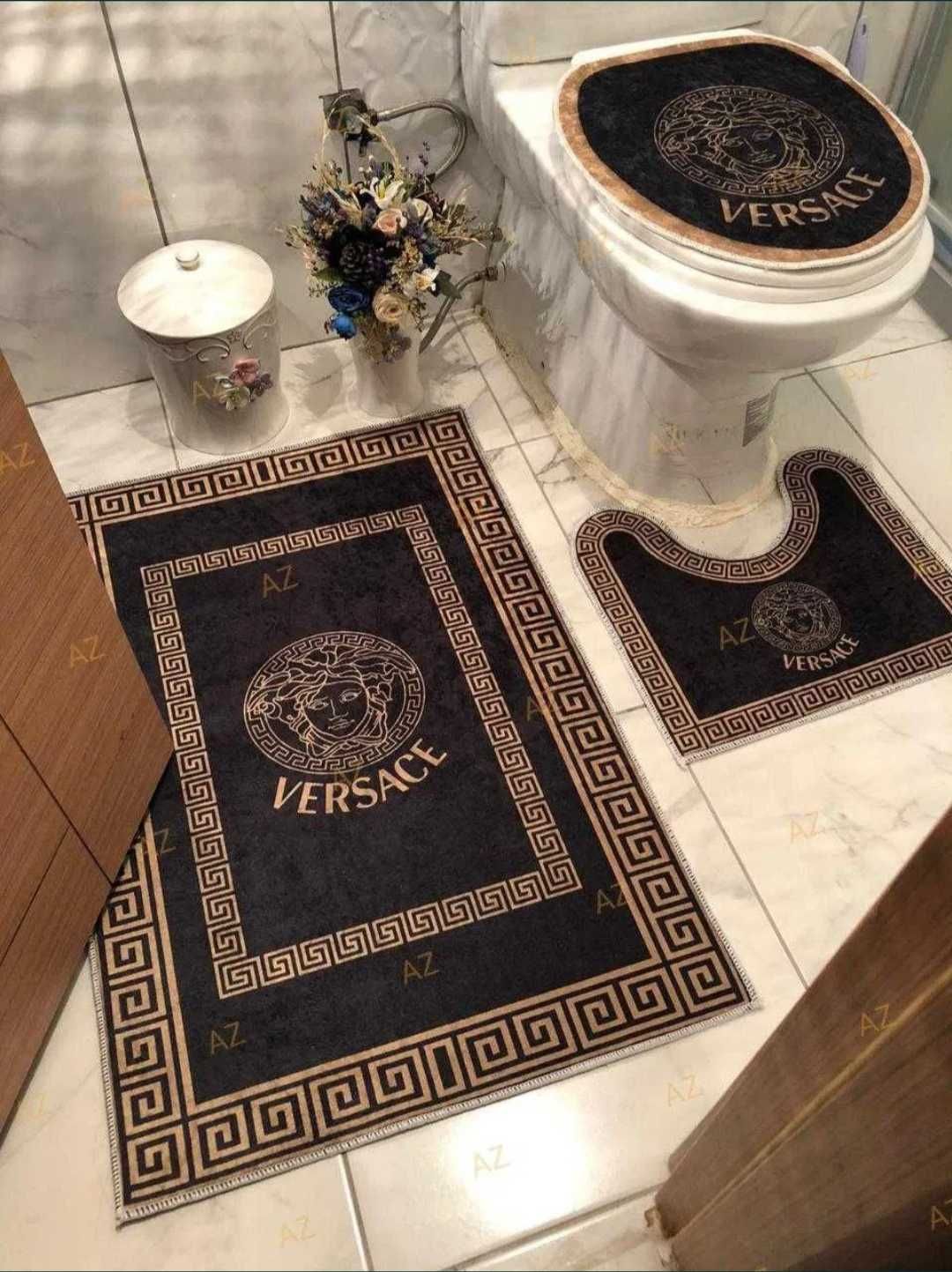 Versace elegancki komplet dywaników łazienkowych 3 sztuki
