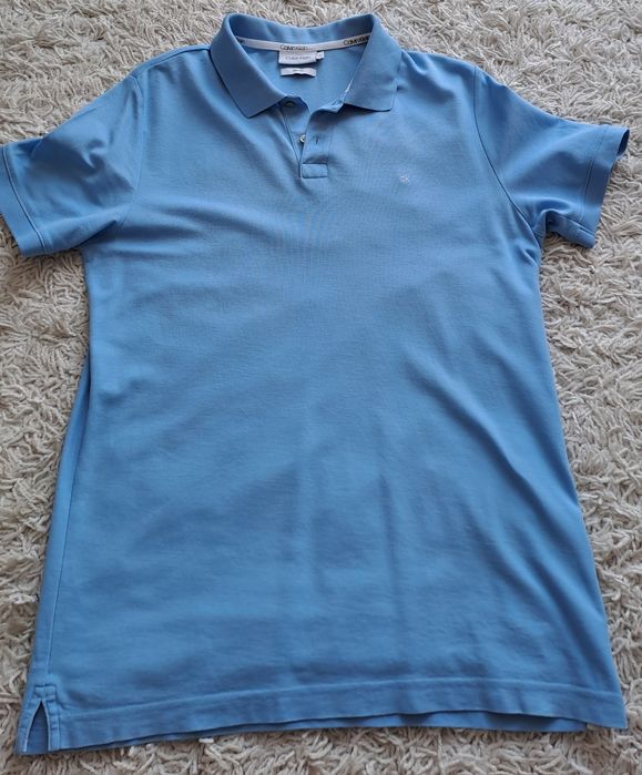 Koszulka polo Calvin Klein błękitna