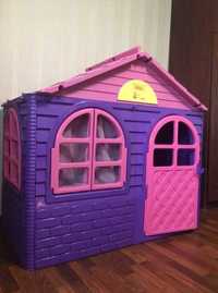 Детский игровой пластиковый домик со шторками doloni (маленький)
