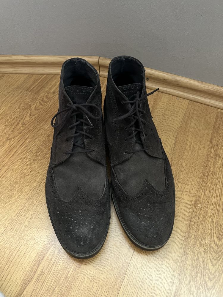 Buty trzewiki zamszowe wizytowe eleganckie