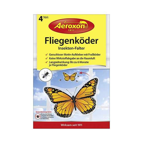 Приманка для мух Aeroxon "Бабочки", 4 шт мухобойка Window Fly Killer