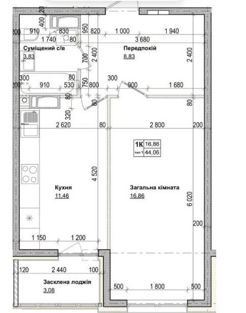 Кладовка + однокімнатна квартира Жк на озерній, м.Теремки