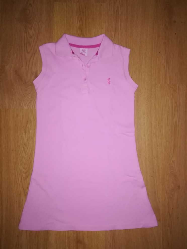 Vestido em piquet rosa 9/10 anos