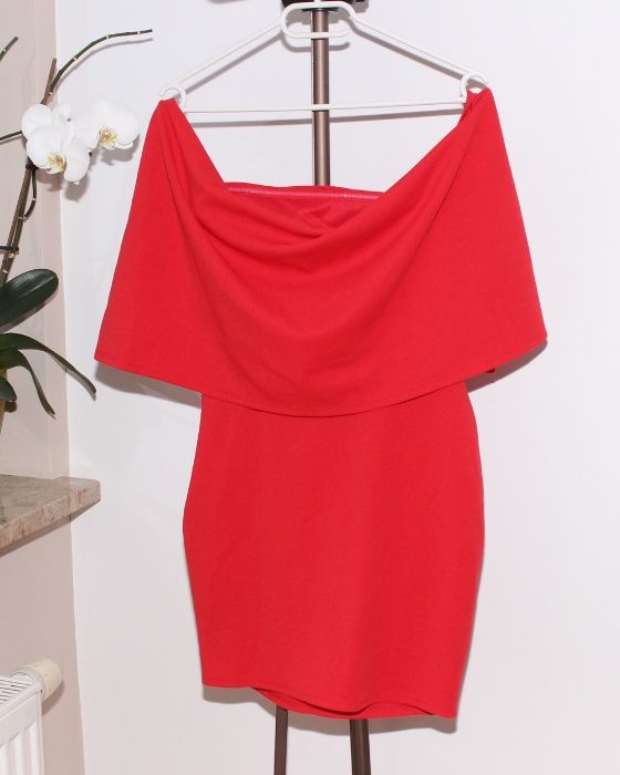 ASOS czerwona sukienka hiszpanka elegancka na wesele S M przyjęcie