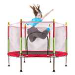 Trampolina dla dzieci z siatką 140cm czerwona do domu lub ogrodu