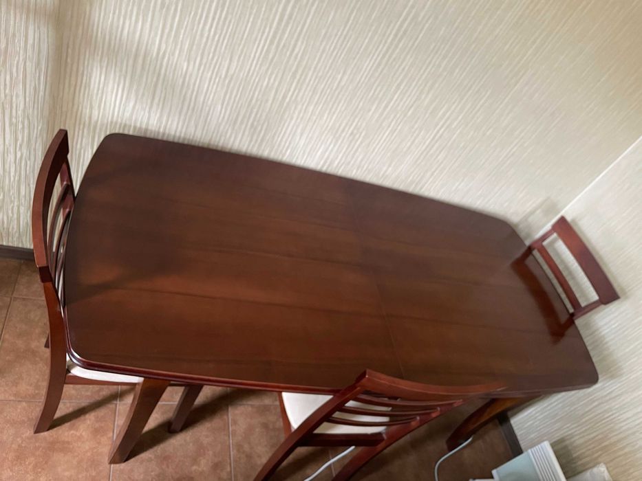 Комплект стіл + 3 стільці під червоне дерево