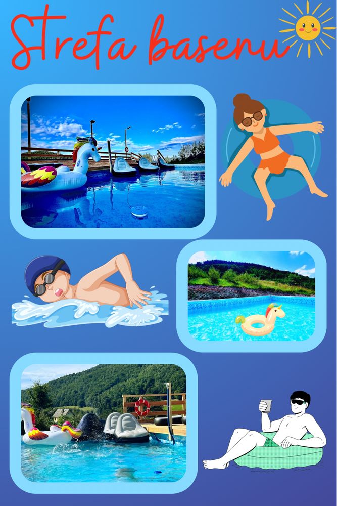 Góry dzieci atrakcje jacuzzi balia sauna grill domek plac zabaw basen