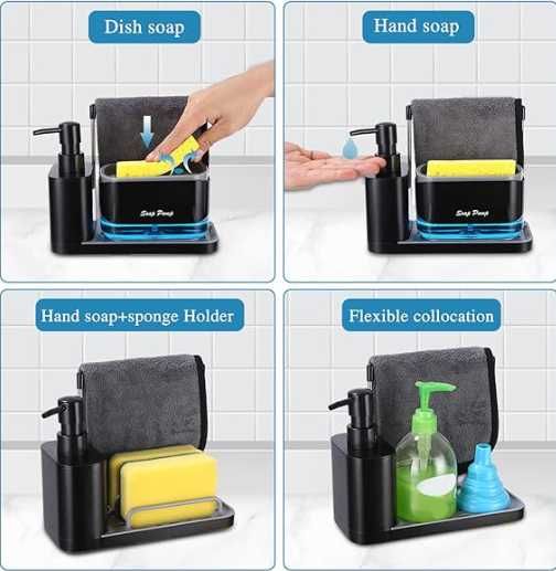 Dispensador de Detergente com Suporte para Esponja!
