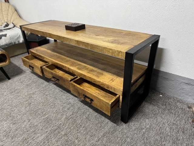 Nowa komoda, szafka pod TV... styl LOFT seria Britt.Drzewo mango F-Vat