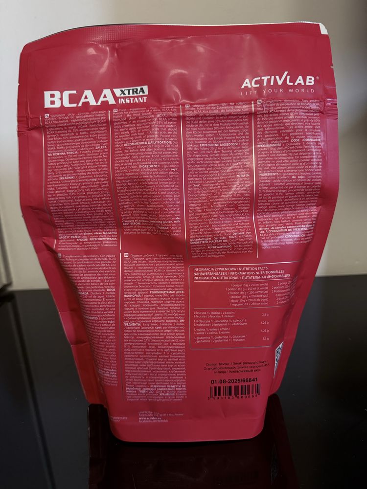 Activlab BCAA Xtra Instant Aminokwasy 800 g Pomarańczowy