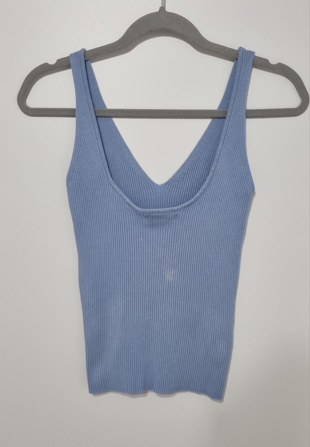 Błękitna niebieska bluzka top na ramiączkach Mango S/36 M/38