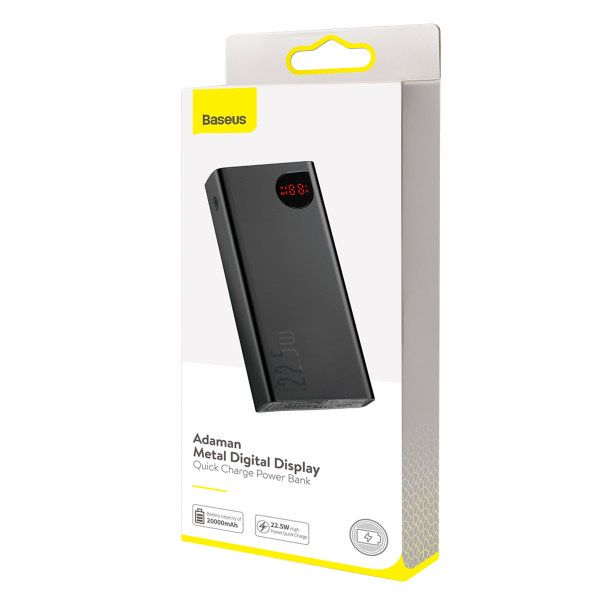 УМБ Baseus Adaman 20000mAh 22.5W  Чорний Павер банк