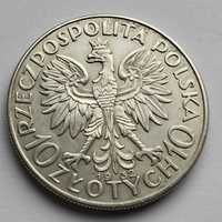 10 zł Polonia głowa kobiety srebro 1932