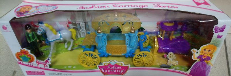 Konik z karetą i z mebelkami dla dziewczynki 6302