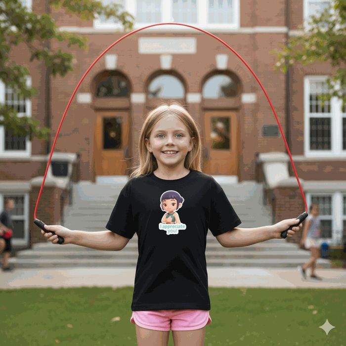 Koszulka dziecięca czarna City Quest: postać, i appreciate you! 140
