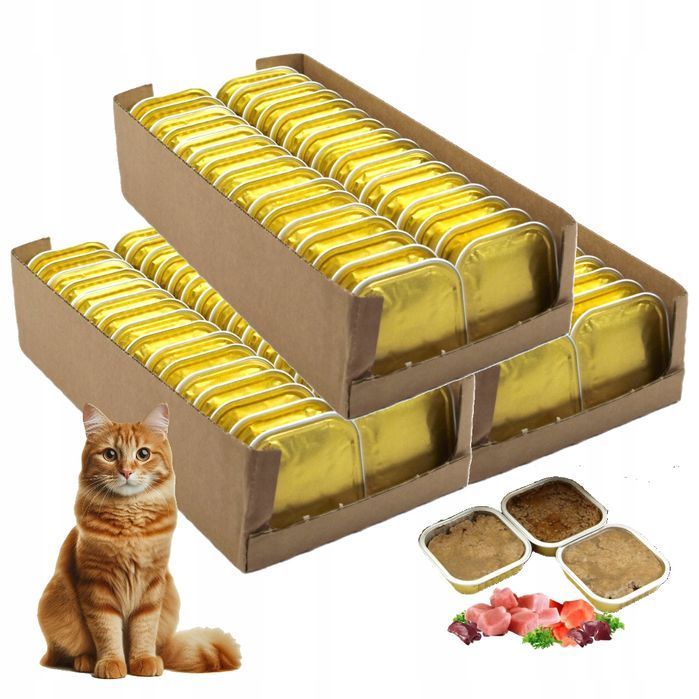 Pakiet 102 Tacki 100G 10,2Kg Karma Mokra Dla Kotów Dorosłych