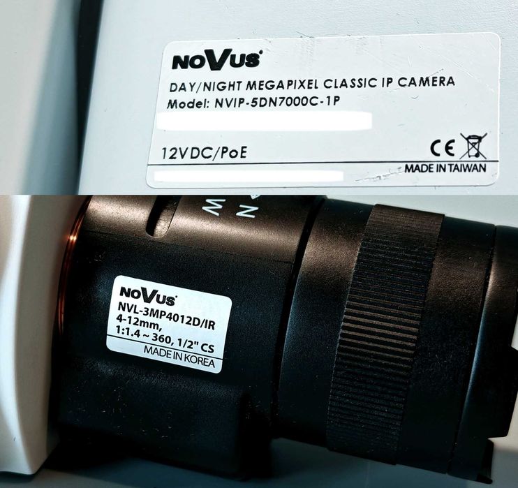 Kamera kompaktowa monitoring IP NoVus NVIP-5DN7000C-1P microSD kable