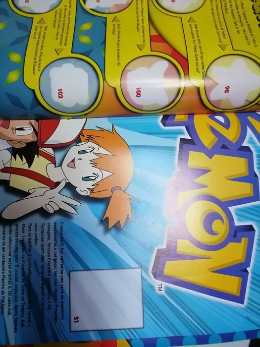 Caderneta Cromos POKÉMON c/Cartaz para Autocolantes Incluído MERLIN