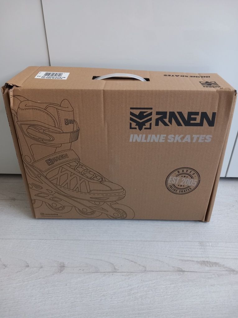 Rolki Łyżwy Wrotki 4w1 Regulowane Raven Helixi Kółka LED + ochraniacze