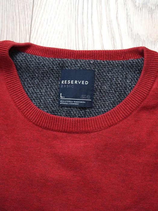Reserved sweter regular fit czerwony L