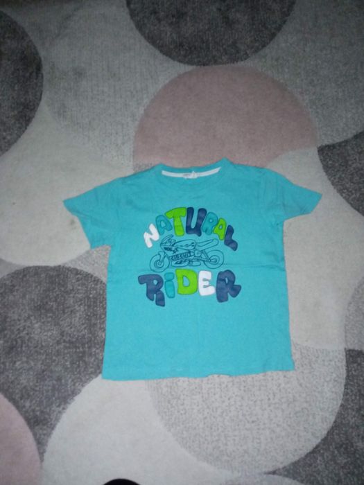 Niebieska bluzka t-shirt z motorem Coccodrillo 122